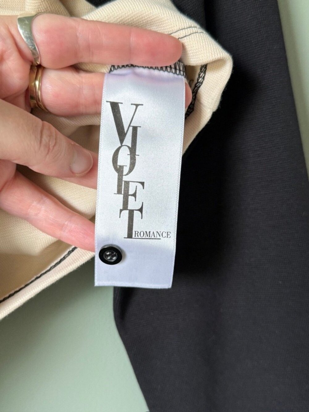 Violet Romance spliced top in black and white - UK14/US10 - Picture 7 of 9